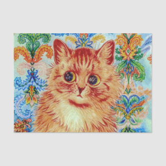 Vibrant Gaze Psychedelic Ginger Cat by Louis Wain 薄葉紙
