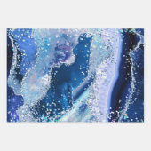 Vibrant Gemstone Marble Agate Patterns ラッピングペーパーシート (正面2)
