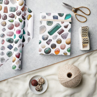 Vibrant Gemstone Pattern ラッピングペーパー