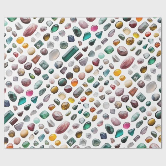 Vibrant Gemstone Pattern ラッピングペーパー (フラット)