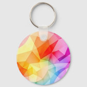 Vibrant Geometric Abstract キーホルダー (正面)
