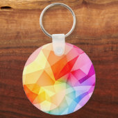 Vibrant Geometric Abstract キーホルダー (裏面)