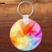 Vibrant Geometric Abstract キーホルダー (正面)