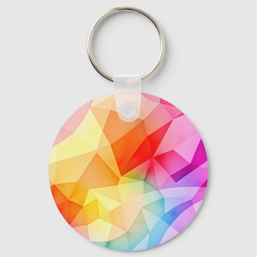 Vibrant Geometric Abstract キーホルダー (裏面)