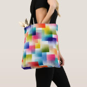 Vibrant Geometric Color Blocks with Soft Gradient トートバッグ (クローズアップ)