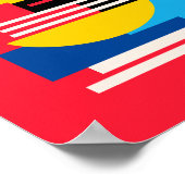 Vibrant Geometric Design in Minimalist Shapes ポスター (角)
