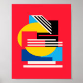 Vibrant Geometric Design in Minimalist Shapes ポスター (正面)