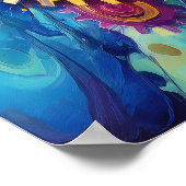 Vibrant Geometric Gears Innovation Abstract ポスター (角)