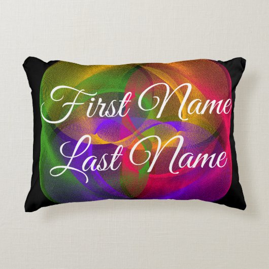 Vibrant Geometric Glossy Accent Parody Pillow アクセントクッション (正面)