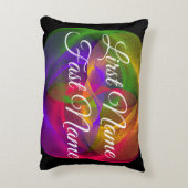 Vibrant Geometric Glossy Accent Parody Pillow アクセントクッション (裏面(縦))