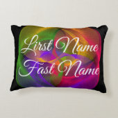 Vibrant Geometric Glossy Accent Parody Pillow アクセントクッション (裏面)