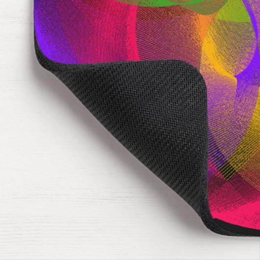 Vibrant Geometric Glossy Finish Mouse Pad マウスパッド (コーナー)