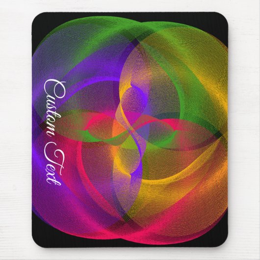 Vibrant Geometric Glossy Finish Mouse Pad マウスパッド (正面)