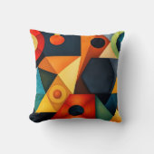 Vibrant Geometric Harmony クッション (正面)