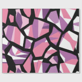Vibrant Geometric Mosaic in Pink and Purple ラッピングペーパー (フラット)