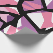 Vibrant Geometric Mosaic in Pink and Purple ラッピングペーパー (角)