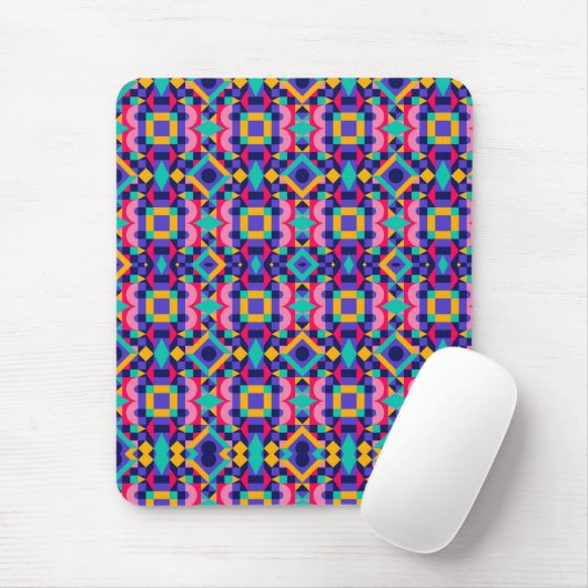 Vibrant geometric mousepad featuring colorful マウスパッド (マウス)