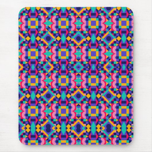 Vibrant geometric mousepad featuring colorful マウスパッド (正面)