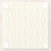 Vibrant geometric pattern with hexagonal shapes  ガラスコースター (裏面)