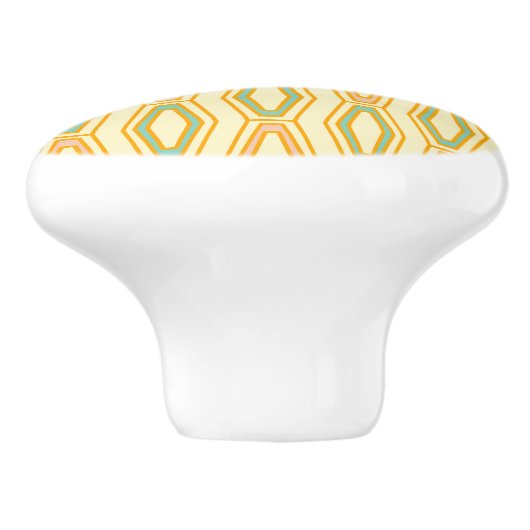 Vibrant geometric pattern with hexagonal shapes  セラミックノブ (側面)