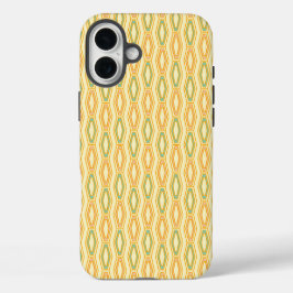 Vibrant geometric pattern with hexagonal shapes  iPhone 16 plusケース