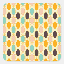 Vibrant geometric pattern with rows of octagonal s スクエアシール