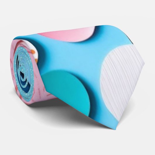 Vibrant Geometric Pop Art Pattern ネクタイ (ロール)