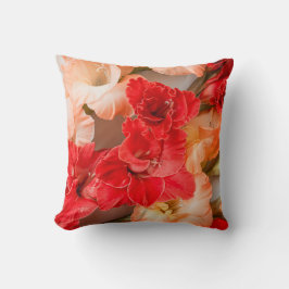 Vibrant Gladiolus flowers クッション