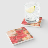 Vibrant Gladiolus flowers ストーンコースター (横)