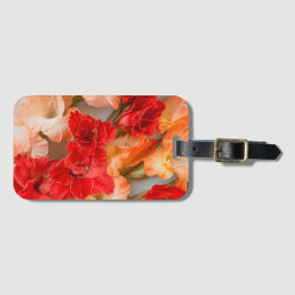 Vibrant Gladiolus flowers ラゲッジタグ