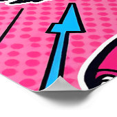 Vibrant Glam Pop Art - Retro 80's Style ポスター (角)