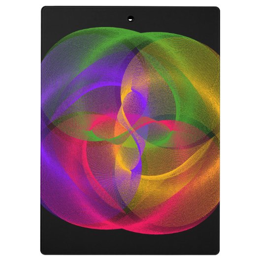 Vibrant Glossy Finish Geometric Clipboard クリップボード (裏面)