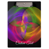 Vibrant Glossy Finish Geometric Clipboard クリップボード (正面)