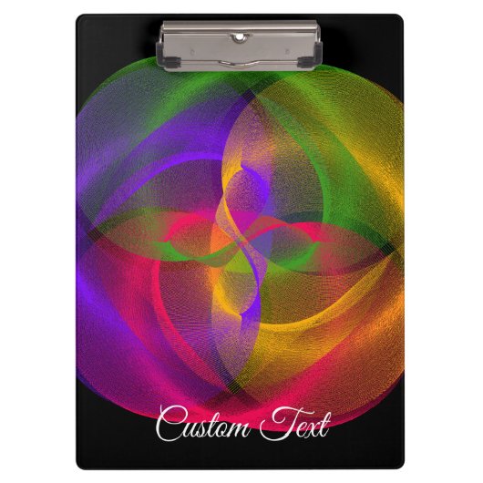 Vibrant Glossy Finish Geometric Clipboard クリップボード (正面)