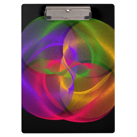 Vibrant Glossy Finish Geometric Clipboard クリップボード (正面)