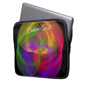 Vibrant Glossy Finish Geometric Laptop Case ラップトップスリーブ (正面左)