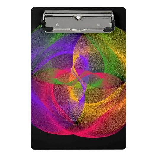 Vibrant Glossy Finish Geometric Mini Clipboard ミニクリップボード (正面)