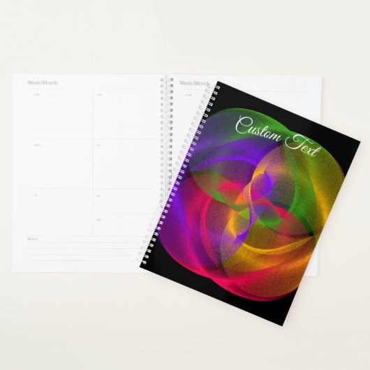 Vibrant Glossy Finish Geometric Spiral Planner プランナー手帳 (ディスプレー)