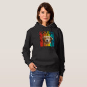 Vibrant Golden Retriever Retro Design パーカ (正面フル)