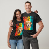 Vibrant Golden Retriever Retro Design Tシャツ (ユニセックス)