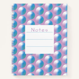 Vibrant gradient circles Geometric Modern Blue. ノートブック