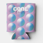Vibrant gradient circles Geometric Modern Blue. 缶クーラー (正面)