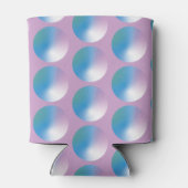 Vibrant gradient circles Geometric Modern Blue. 缶クーラー (裏面)