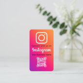 Vibrant Gradient Instagram QR Code Social Media 名刺 (スタンド正面)