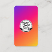Vibrant Gradient Instagram QR Code Social Media 名刺 (裏面)