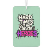 Vibrant Gradient Typographical Create Heroes  カーエアーフレッシュナー (裏面)