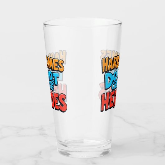 Vibrant Gradient Typographical Create Heroes タンブラーグラス (右)