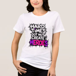 Vibrant Gradient Typographical Create Heroes  トライブレンドＴシャツ