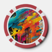 Vibrant Gradient Typographical Create Heroes  ポーカーチップ (裏面)