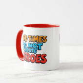 Vibrant Gradient Typographical Create Heroes  マグカップ (正面左)